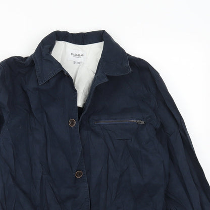 Pull&Bear Mens Blue   Jacket  Size S  - Follow No One