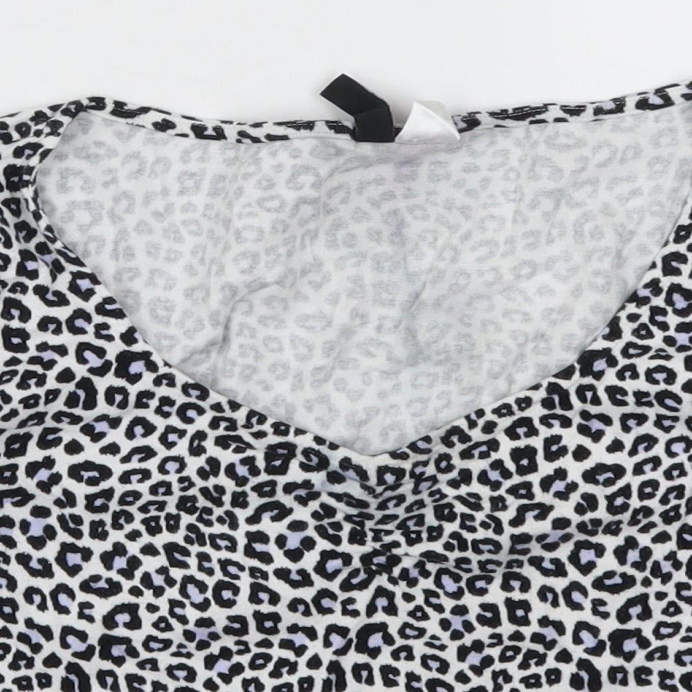 H&M Womens Blue Animal Print  Basic T-Shirt Size M