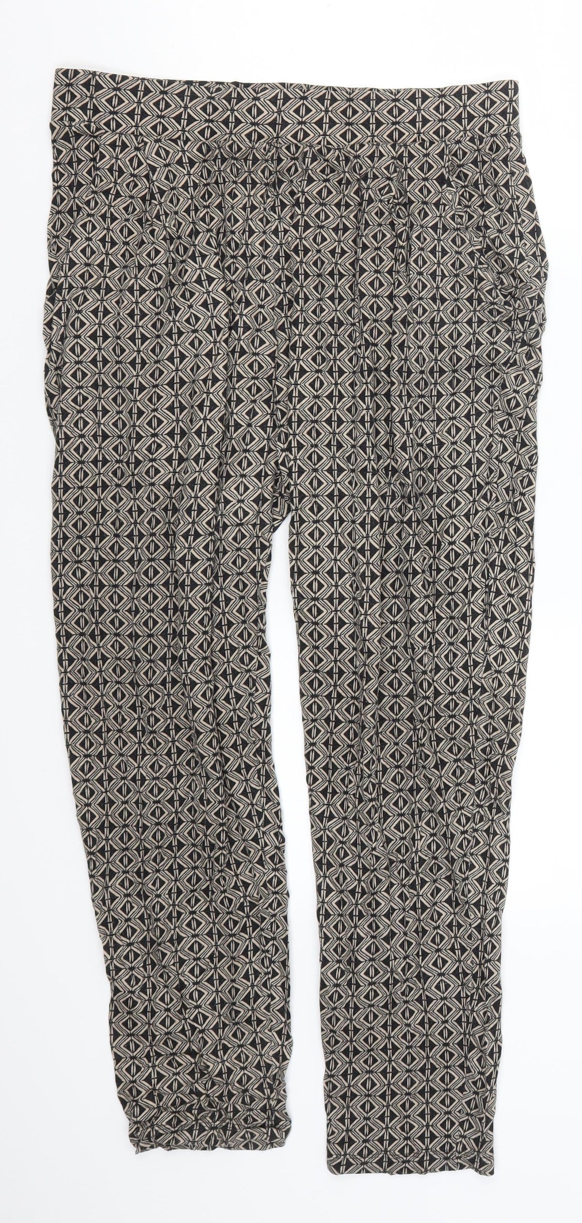Preworn Womens Brown Geometric  Trousers  Size 30 in L25 in
