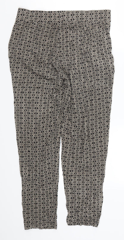 Preworn Womens Brown Geometric  Trousers  Size 30 in L25 in