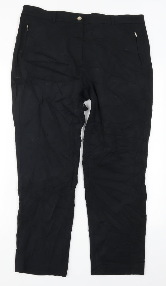 Marks and Spencer Womens Black   Trousers  Size 14 L28 in