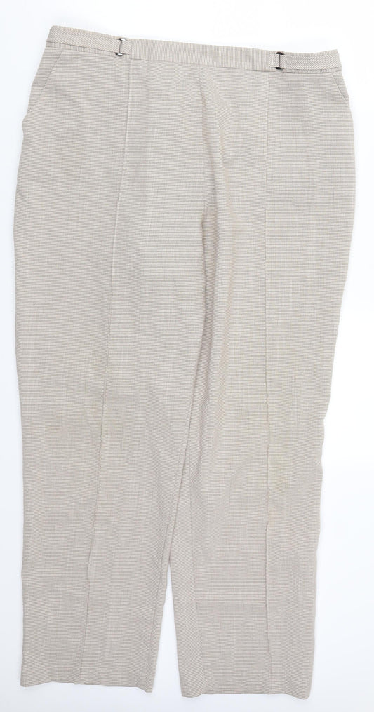 Marks and Spencer Womens Beige   Trousers  Size 18 L28 in