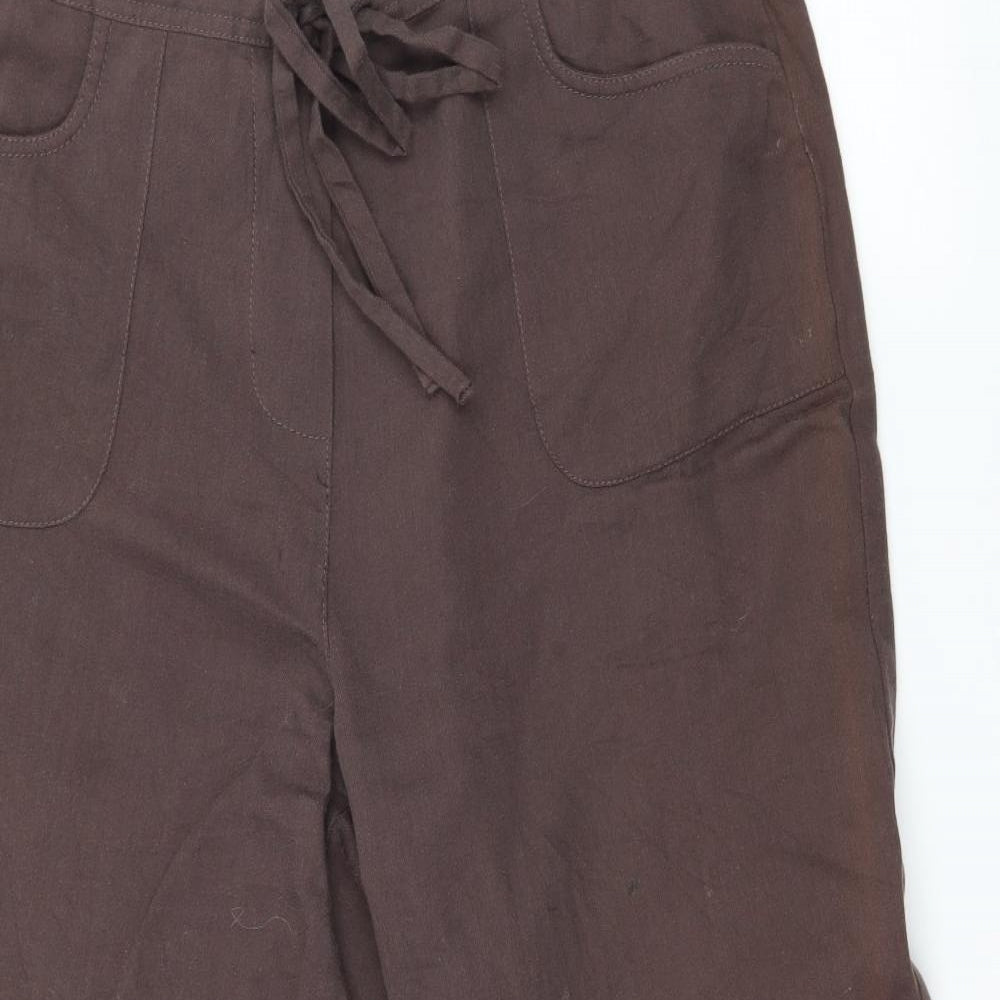 Classics Womens Brown   Cropped Trousers Size 36 in L21 in