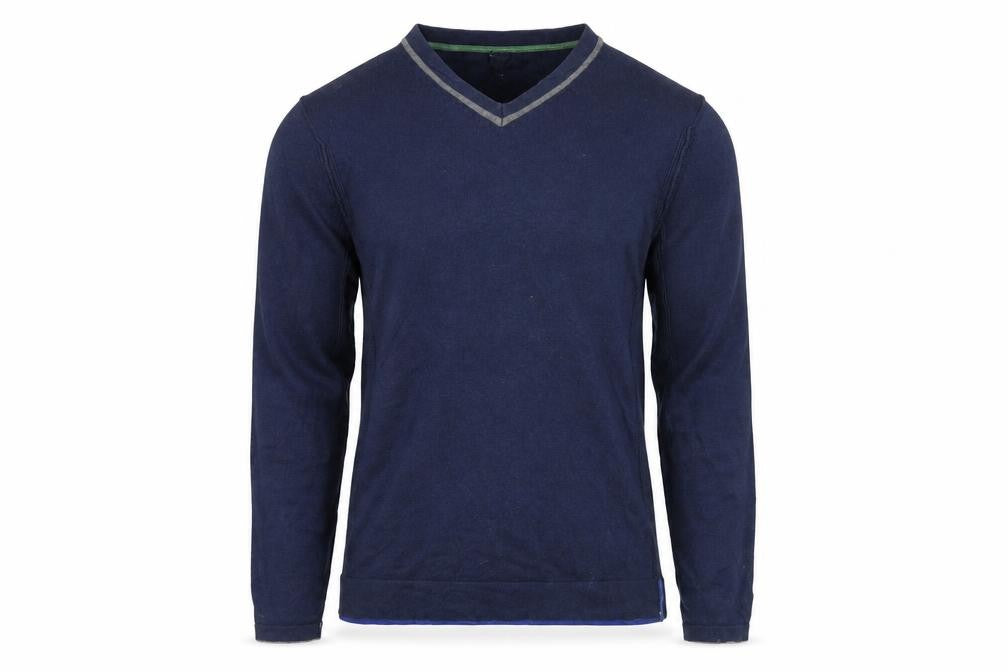 W8 Mens Blue  Knit Pullover Jumper Size M