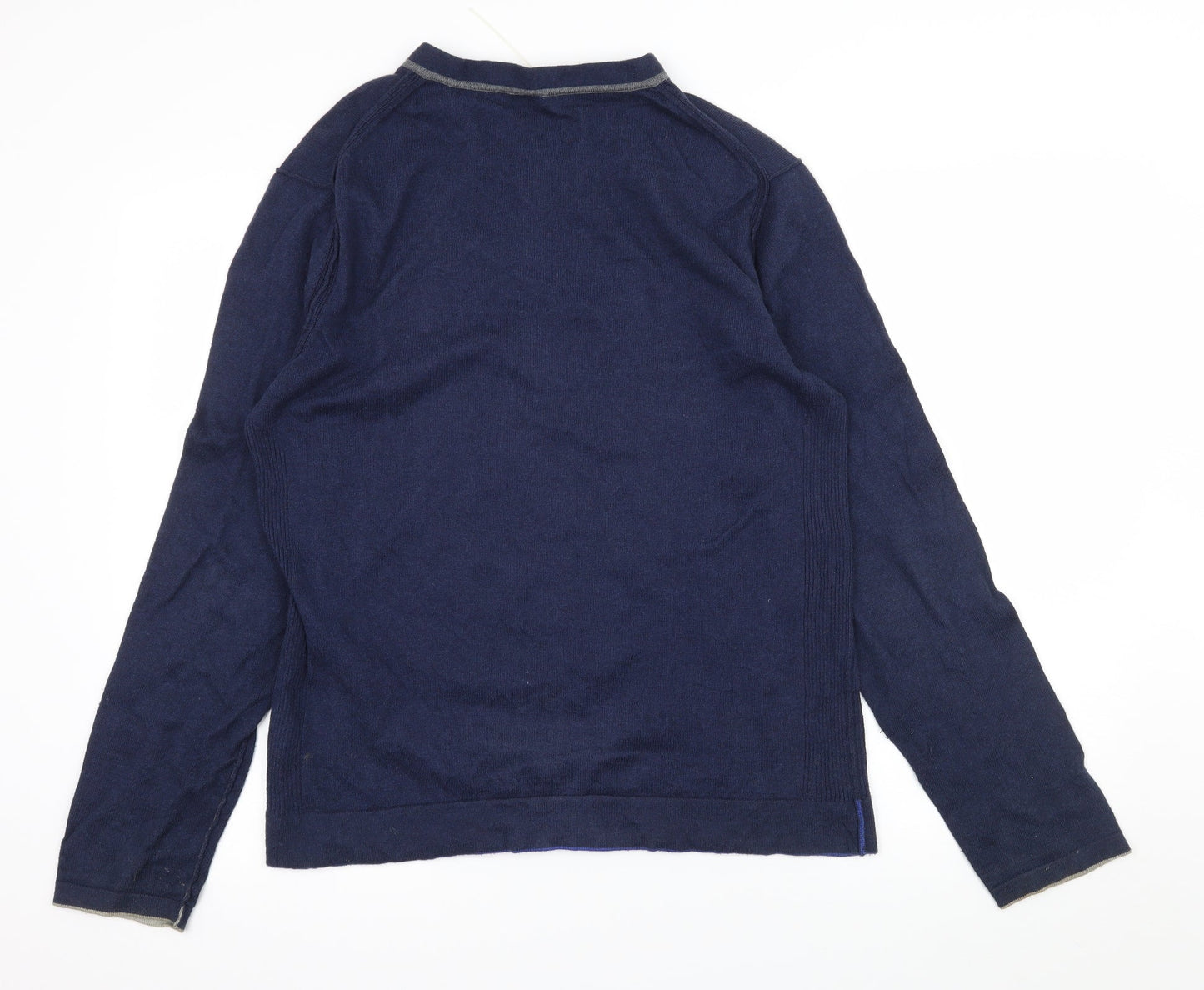 W8 Mens Blue  Knit Pullover Jumper Size M