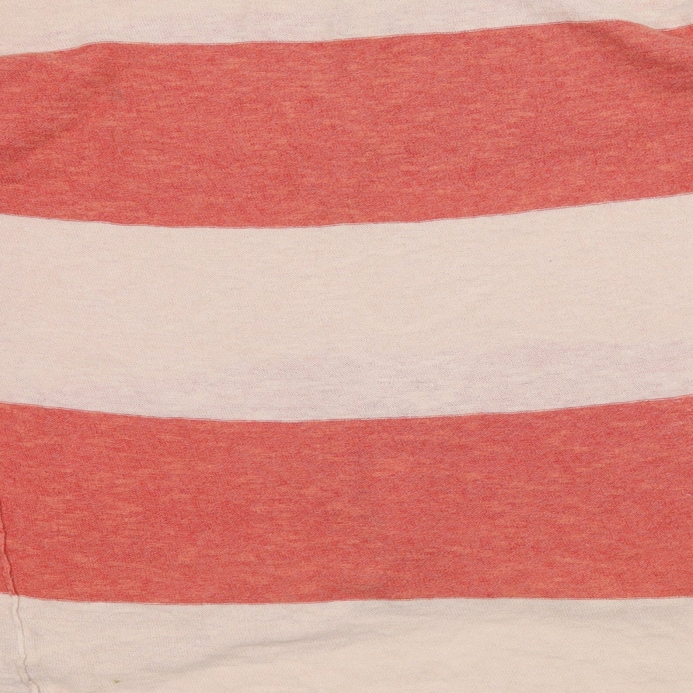 FP Beach Womens Pink Striped Knit Pullover Jumper Size S