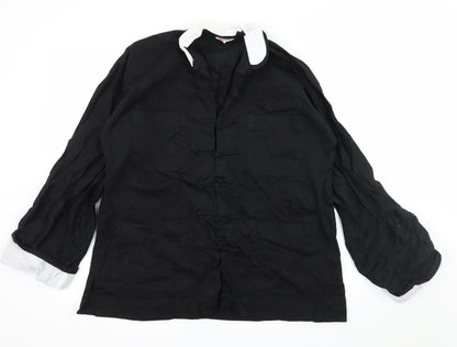 Preloved Rose Mens Black    Button-Up Size M - Back