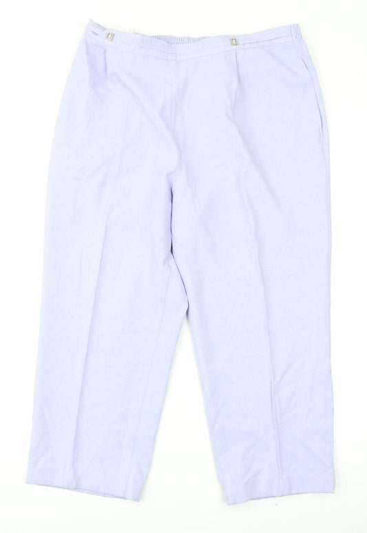 Marks & Spencers Womens Purple   Trousers  Size 18 L22 in