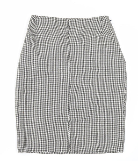 Gallara Womens Black Check  Straight & Pencil Skirt Size 30 in