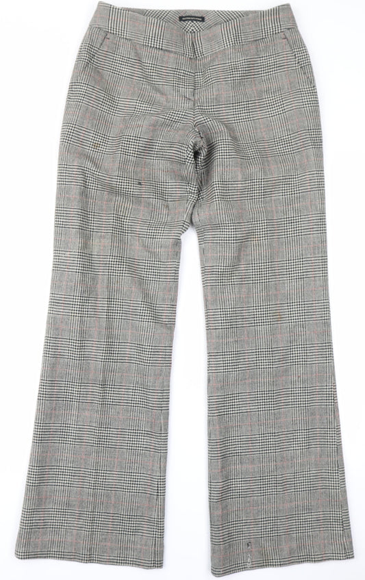 Massimo Womens Brown Check  Trousers  Size 32 in L31 in