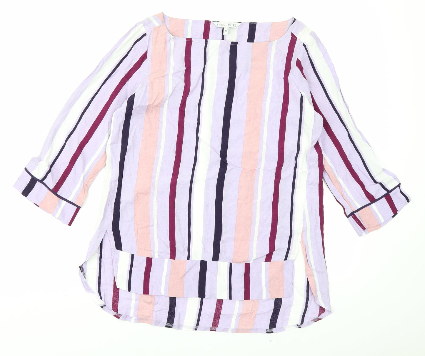 NEXT Womens Purple Striped  Basic Blouse Size 6