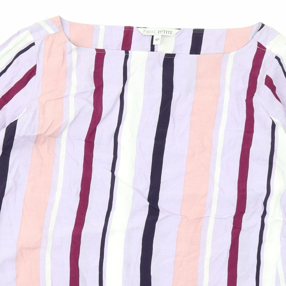 NEXT Womens Purple Striped  Basic Blouse Size 6