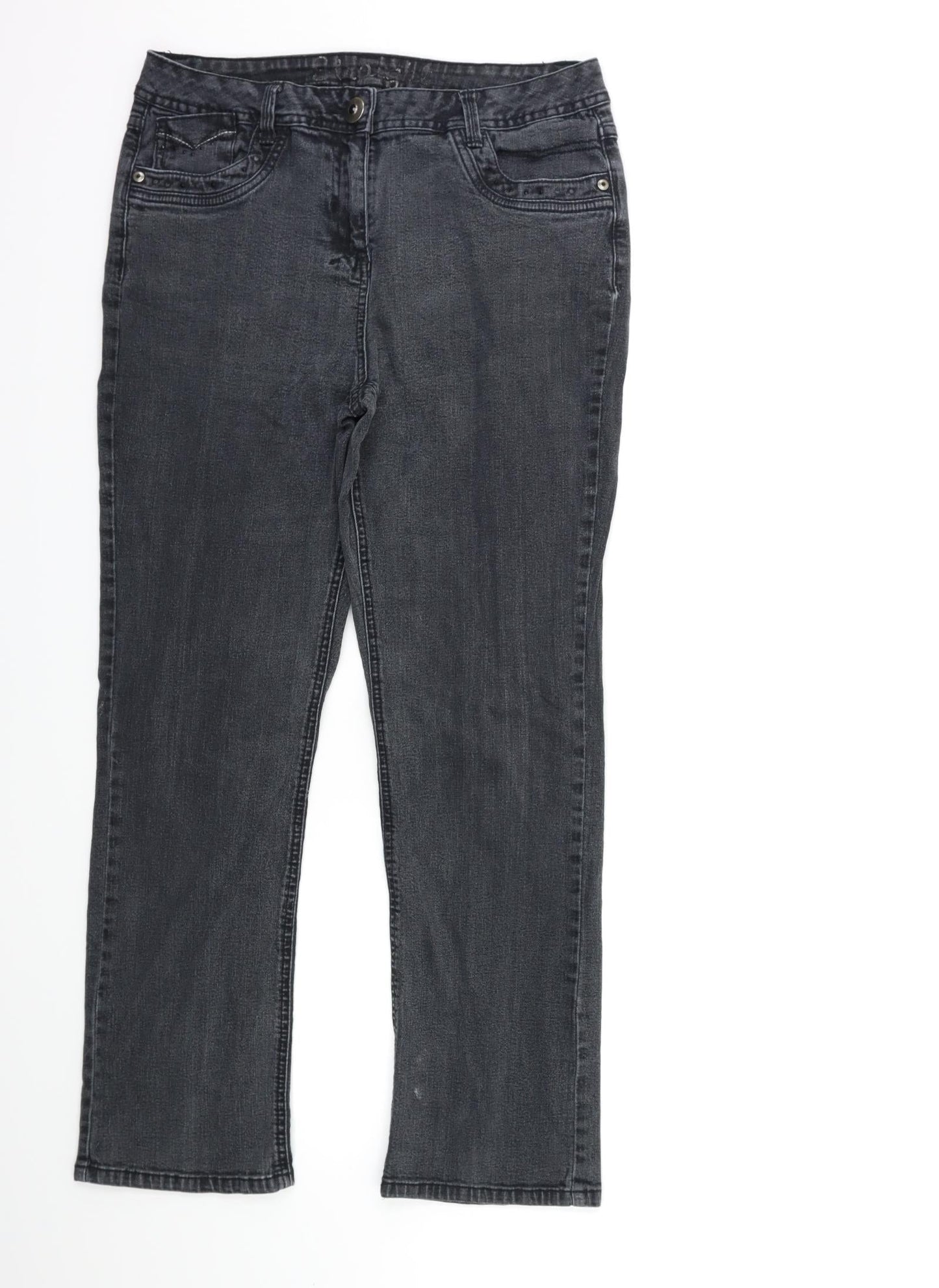 Preworn Womens Grey  Denim Tapered Jeans Size 30 in L27 in