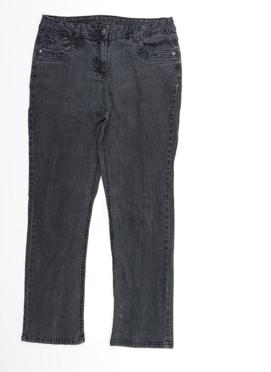 Preworn Womens Grey  Denim Tapered Jeans Size 30 in L27 in