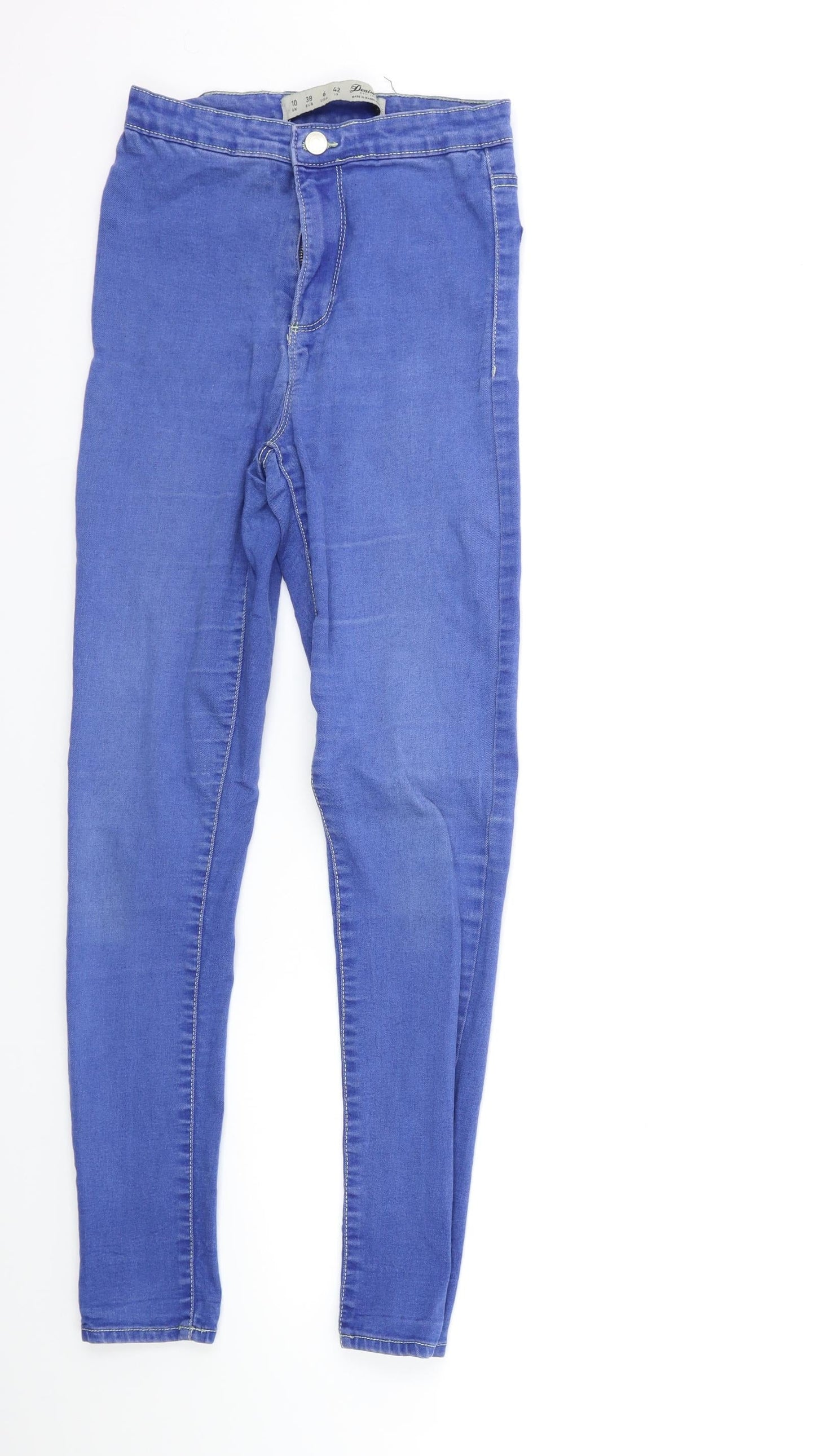 Denim & Co. Womens Blue  Denim Skinny Jeans Size 10 L28 in