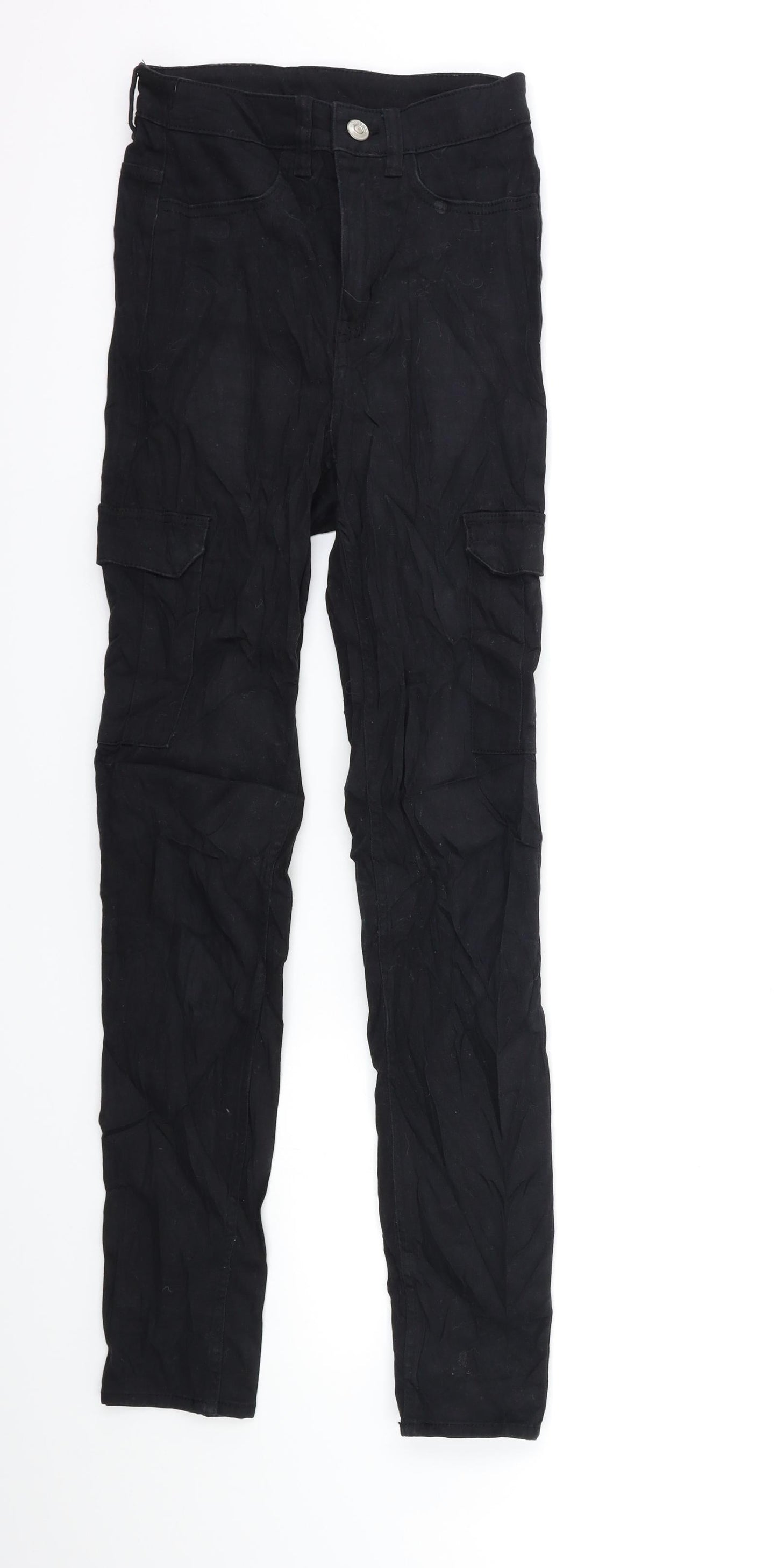 H&M Womens Black  Denim Skinny Jeans Size 6 L29 in