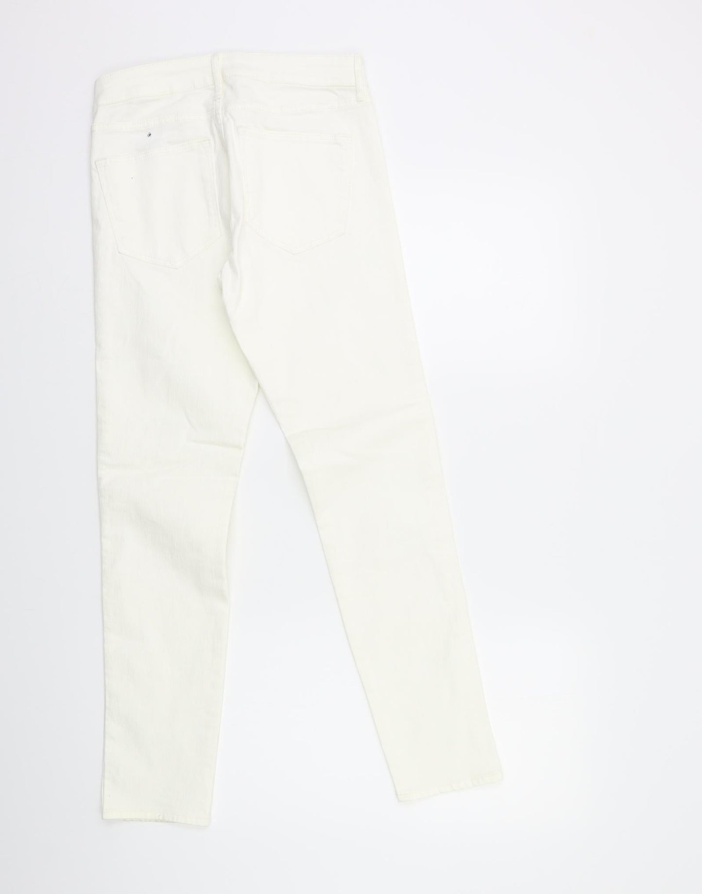 H&M Womens White  Denim Skinny Jeans Size 26 in L28 in
