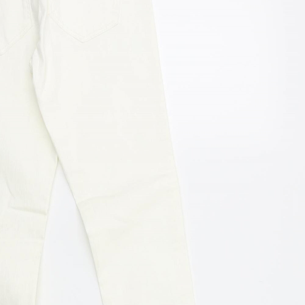 H&M Womens White  Denim Skinny Jeans Size 26 in L28 in