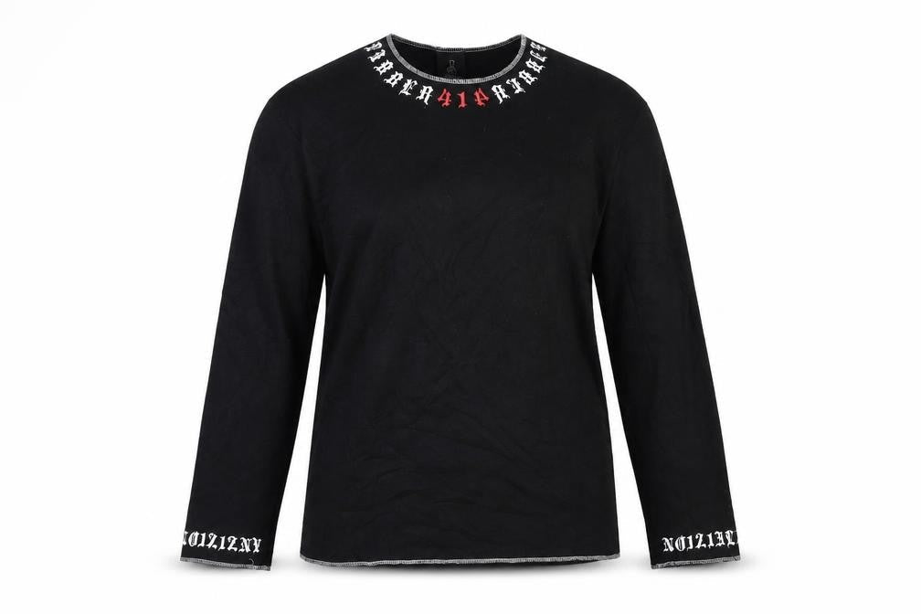 fibber Womens Black  Knit Pullover Jumper Size L