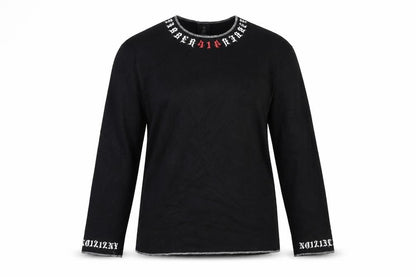 fibber Womens Black  Knit Pullover Jumper Size L