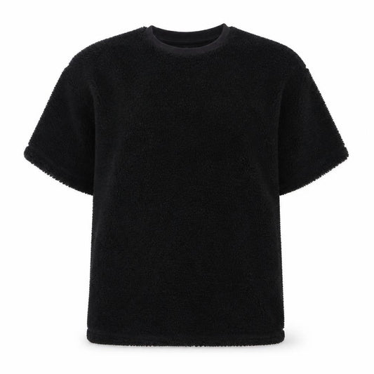 Front view of ASOS women’s black fleece jumper, size L