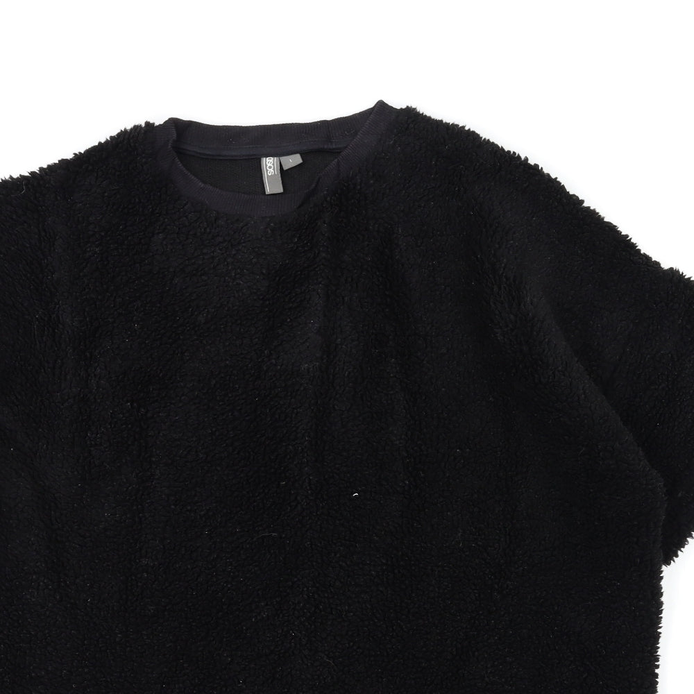 ASOS Womens Black  Fleece Pullover Jumper Size L