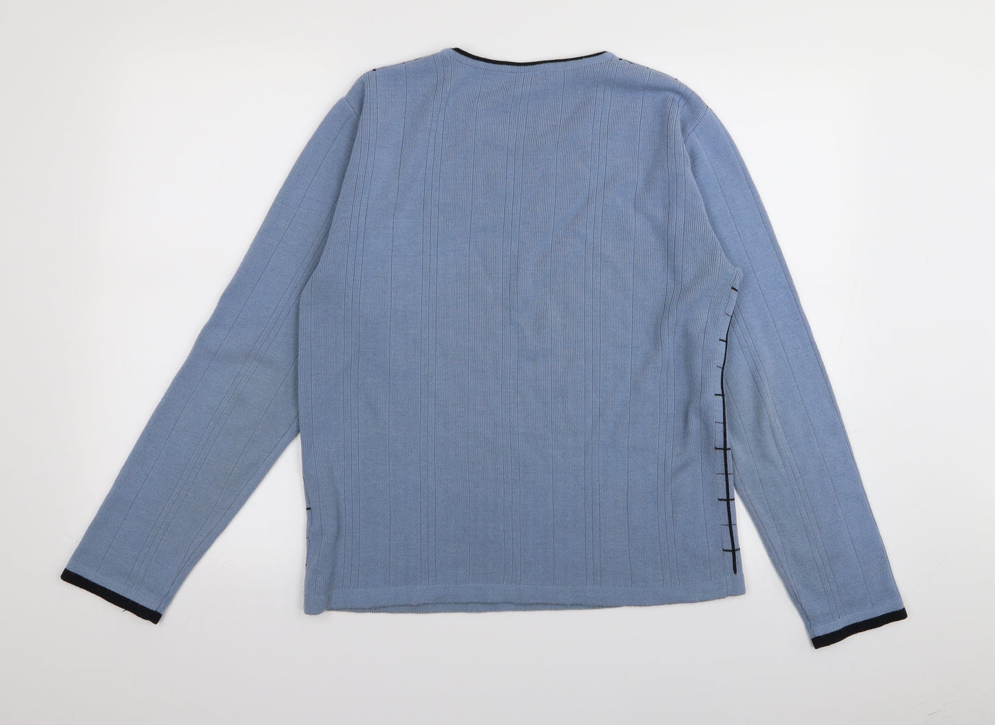 m3m Womens Blue Check  Pullover Jumper Size S