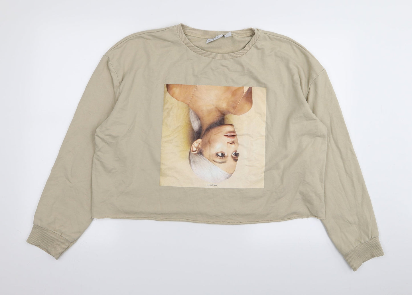 Ariana Grande Womens Beige   Pullover Jumper Size 18