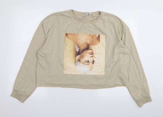 Ariana Grande Womens Beige   Pullover Jumper Size 18