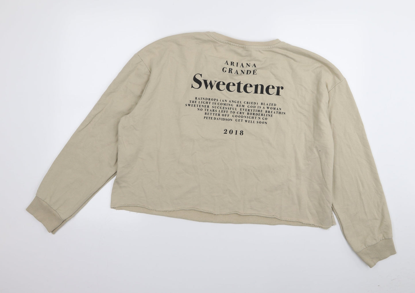 Ariana Grande Womens Beige   Pullover Jumper Size 18