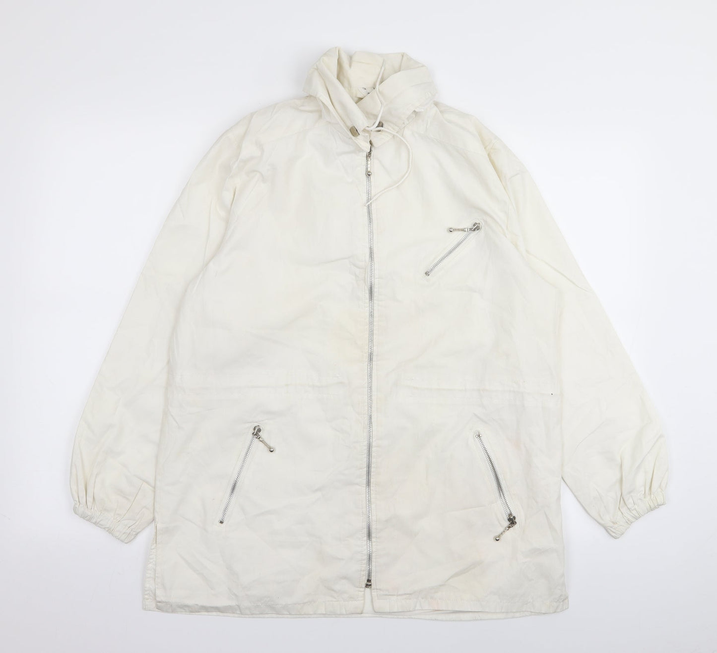 Preworn Womens White   Jacket Coat Size 8