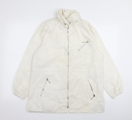 Preworn Womens White   Jacket Coat Size 8