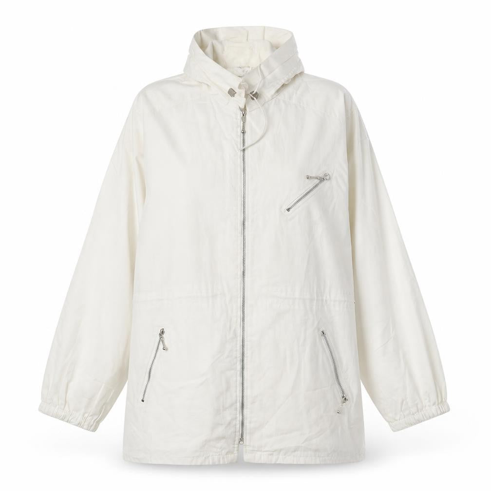 Preworn Womens White   Jacket Coat Size 8