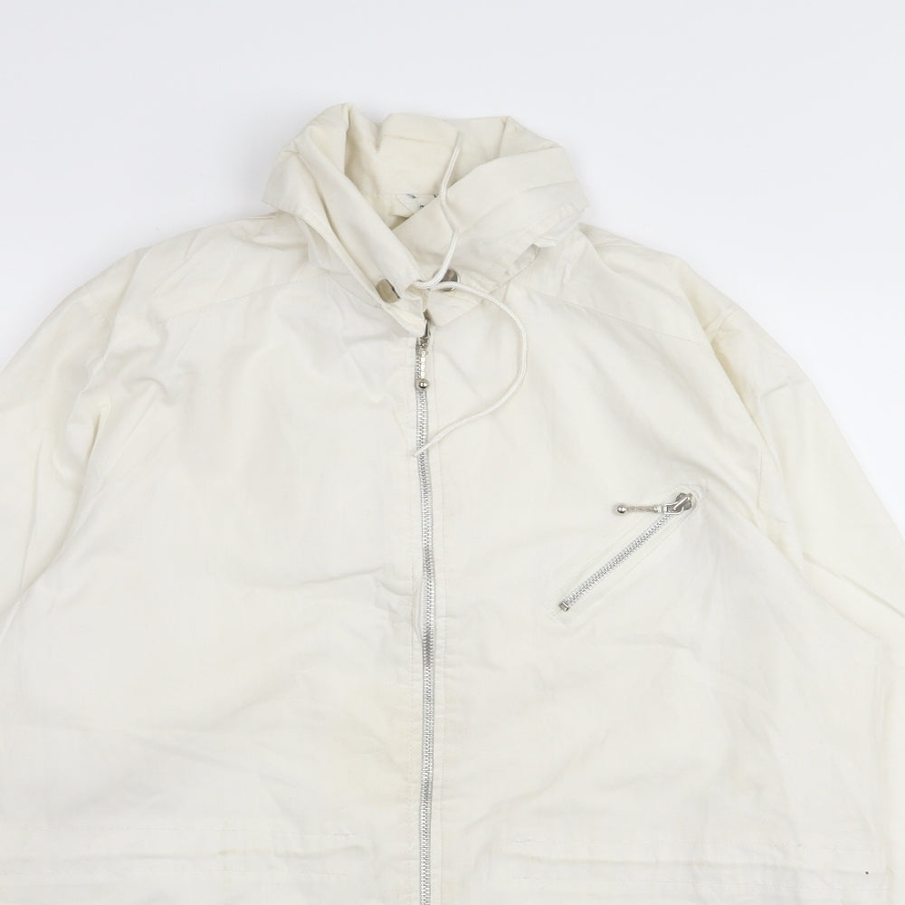 Preworn Womens White   Jacket Coat Size 8