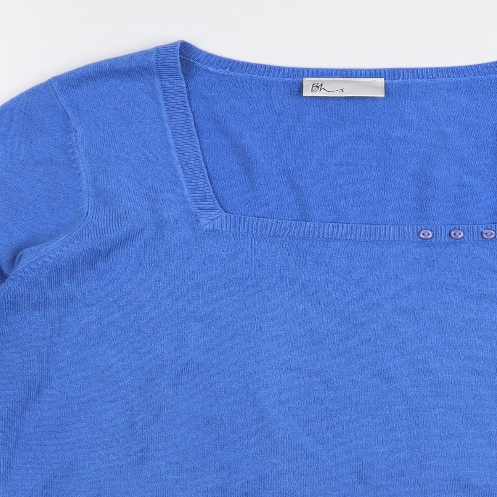 BHS Womens Blue   Pullover Jumper Size 14