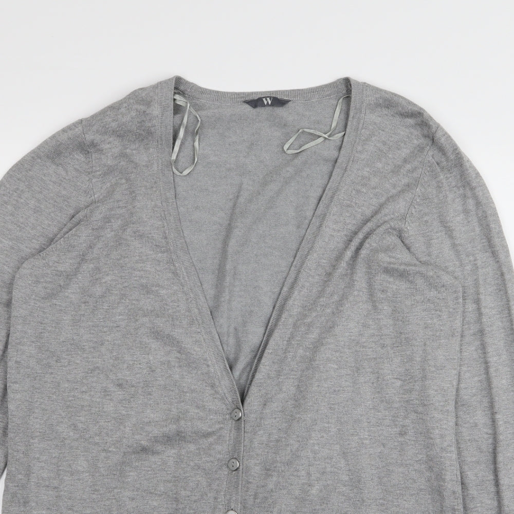 BHS Womens Grey   Cardigan Jumper Size 10