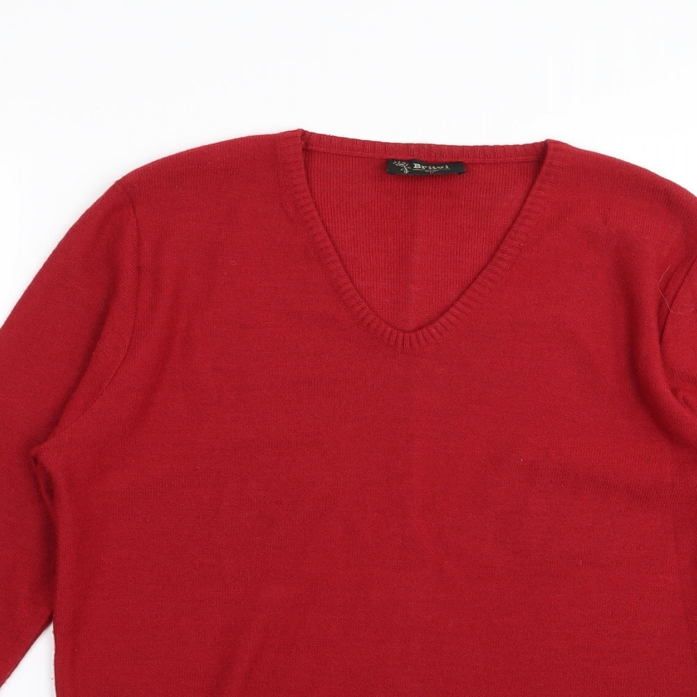 brivivi Womens Red   Pullover Jumper Size 6
