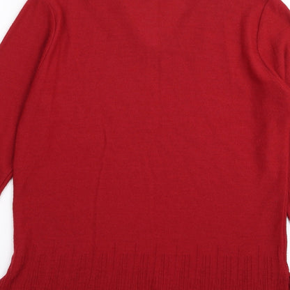 Preloved brivivi Womens Red   Pullover Jumper Size 6 - Label