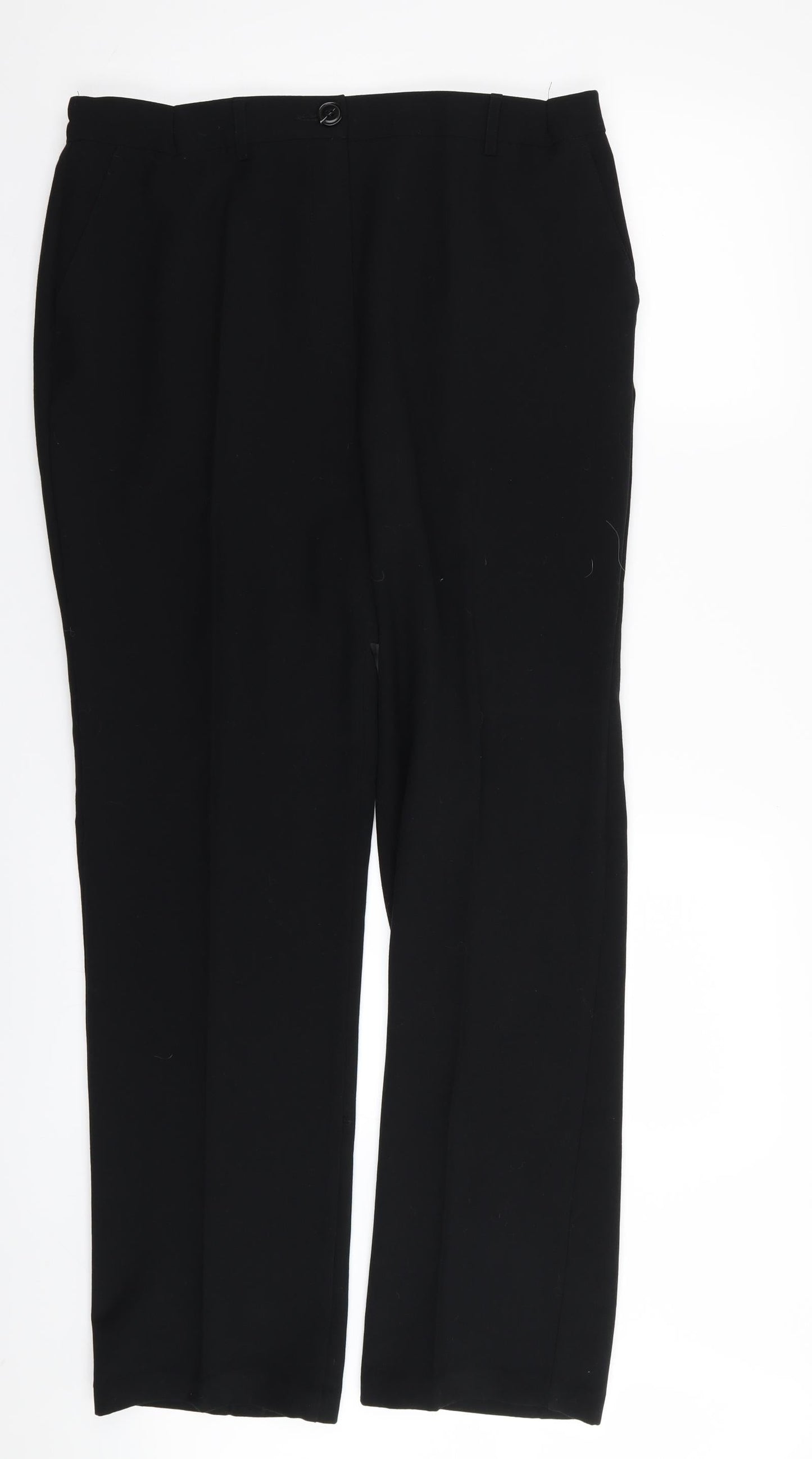 Preworn Womens Black   Trousers  Size 32 in L31 in