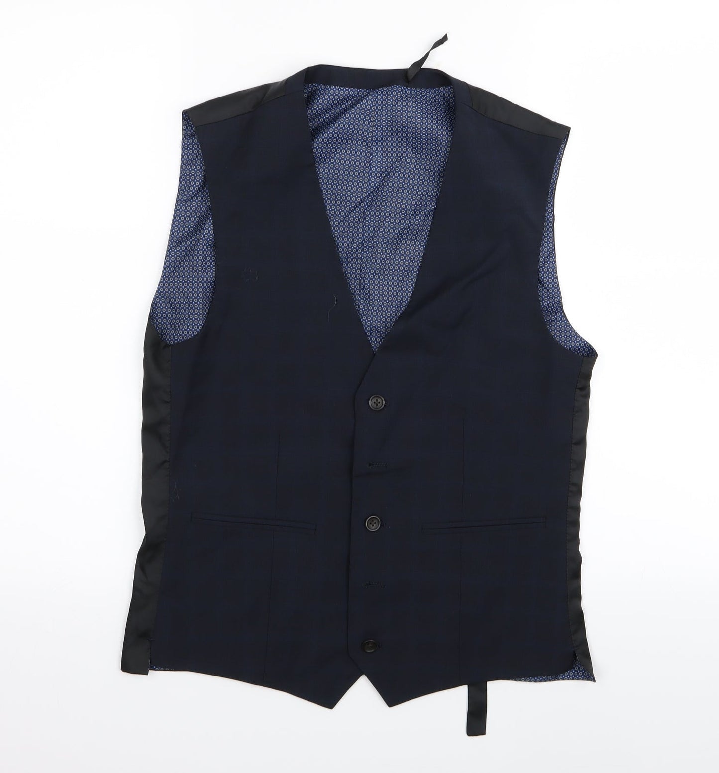 NEXT Mens Blue   Jacket Suit Waistcoat Size 36