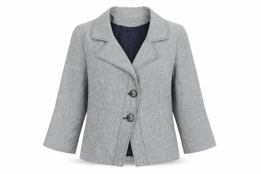 alex & co Womens Grey Check  Jacket Blazer Size 12