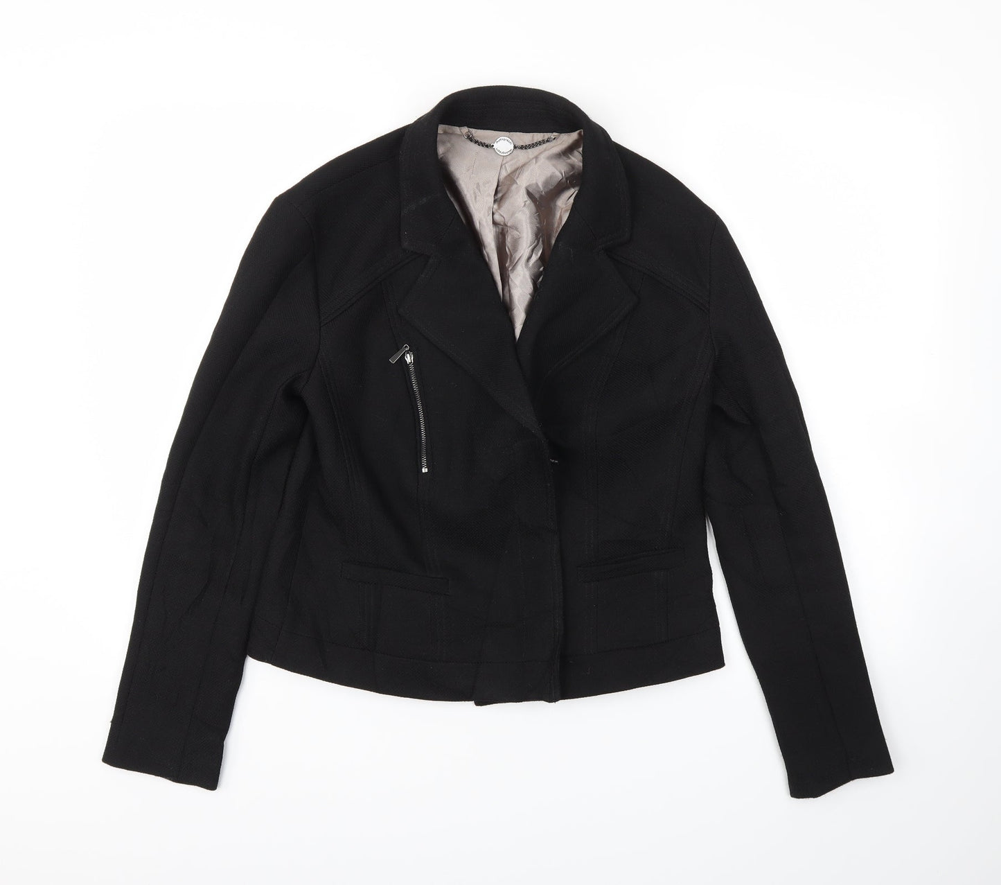 Preworn Womens Black   Jacket Blazer Size 36