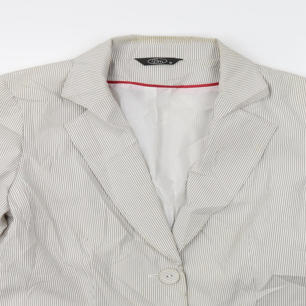 BM Womens Grey   Jacket Blazer Size 18