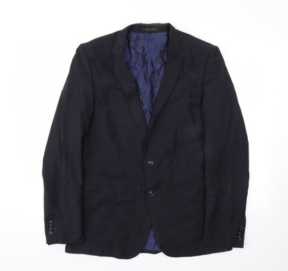 Zara Mens Blue Striped  Jacket Blazer Size 38