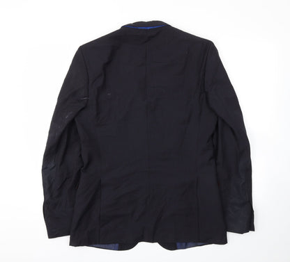 Zara Mens Blue Striped  Jacket Blazer Size 38