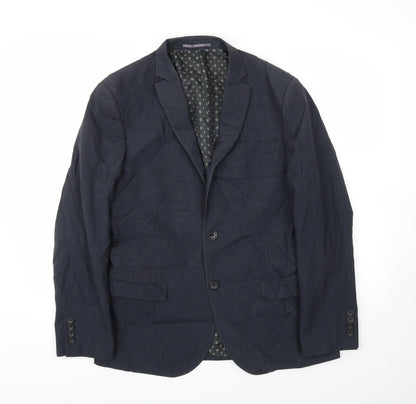 Next  Mens Blue Paisley  Jacket Blazer Size 40