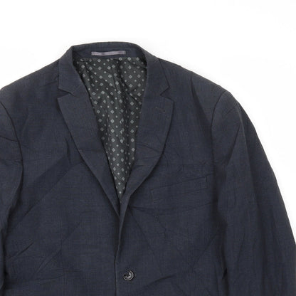 Next  Mens Blue Paisley  Jacket Blazer Size 40