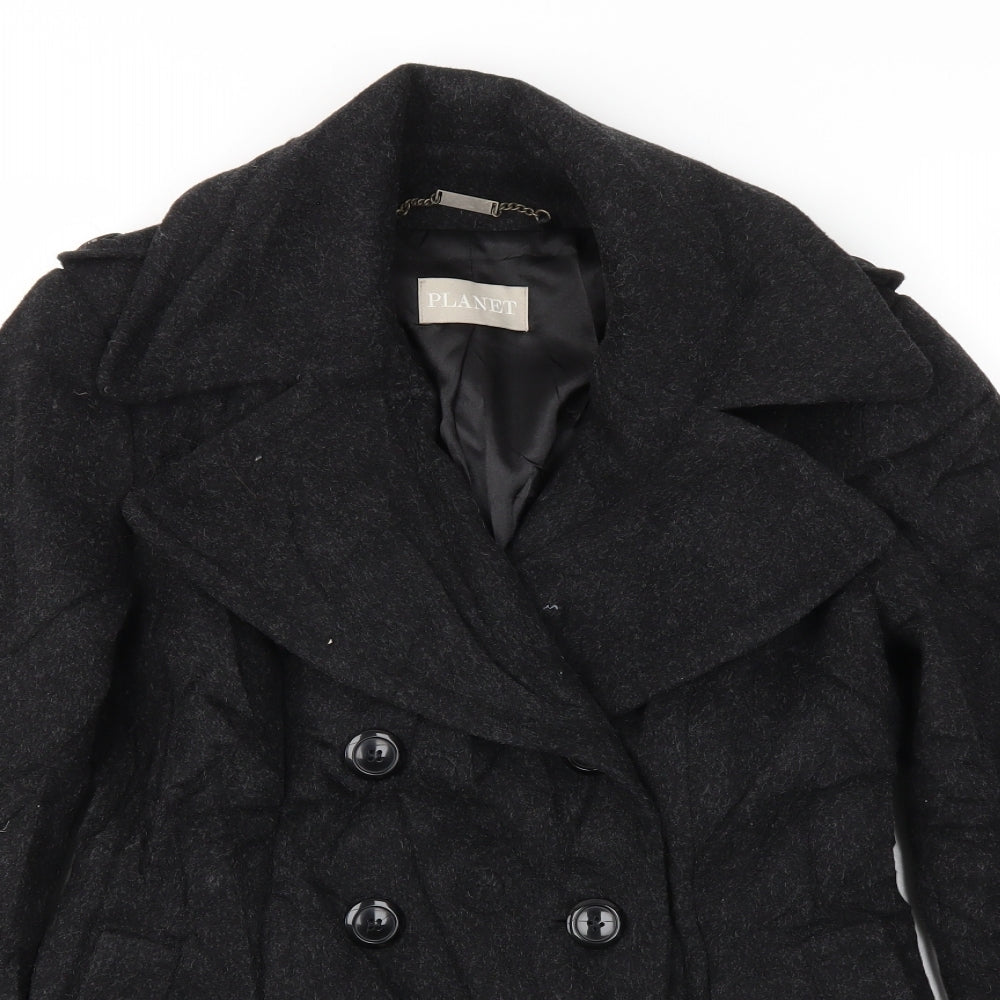 PLANET Womens Black   Jacket Coat Size 8