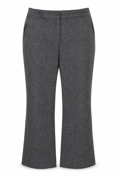 Front view of Soon women’s grey trousers, size UK 14, 28-inch leg