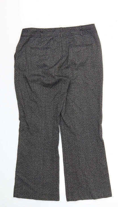 Back view of Soon women’s grey trousers, size UK 14, 28-inch leg